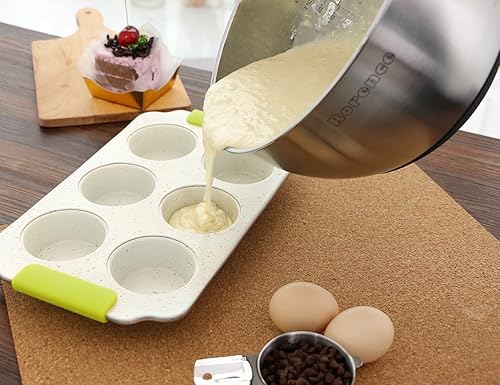 Miniatura 7 de Rorence - Boles con boquilla antigoteo, antiderrapante, de acero inoxidable, con mango y tapa. Set de 3unidades., Rojo