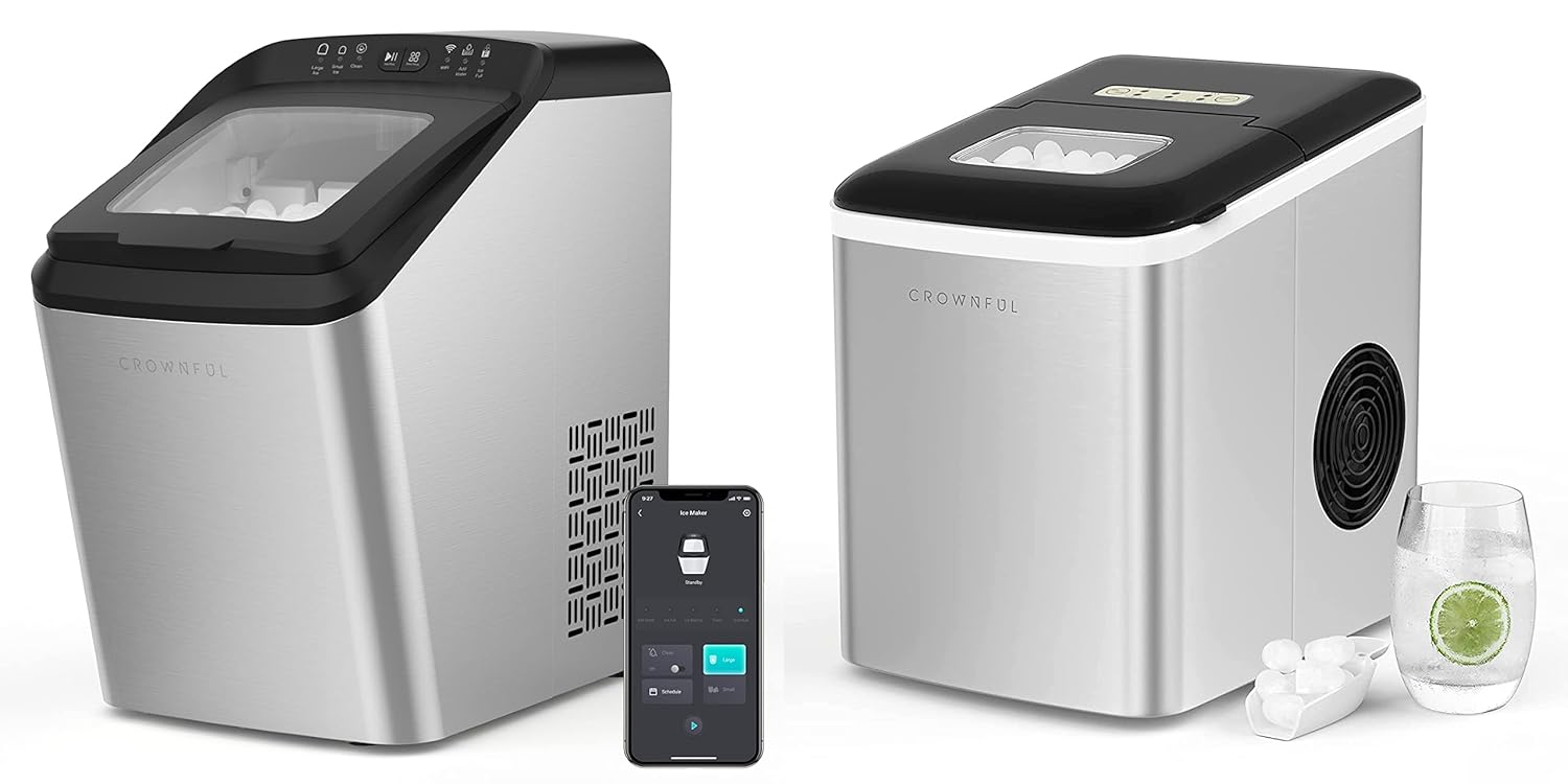 CROWNFUL Smart Ice Maker Countertop and CROWNFUL Ice Maker