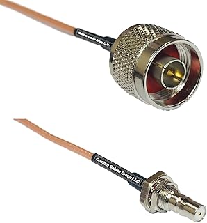1 feet RG316 N Male to QMA Female Bulkhead RF Pigtail Coaxial Cable