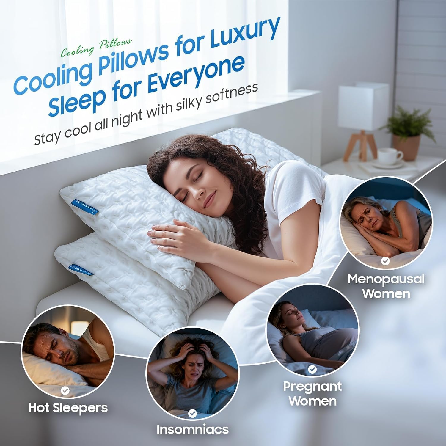Almohada para dormir de lado para aliviar el dolor de cuello y hombros, almohada de espuma viscoelástica triturada curvada y ajustable, almohada de apoyo cervical de media luna, ideal para personas