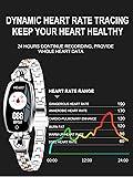 Anyer Smart Watch Für Frauen, 0.96"Touchscreen Smartwatch, Fitness-Aktivität Tracker-Uhr Mit Herzfrequenzmonitor, IP67 wasserdichte Outdoor-Sportarten Für Android-IOS-Telefone,Gold - 3
