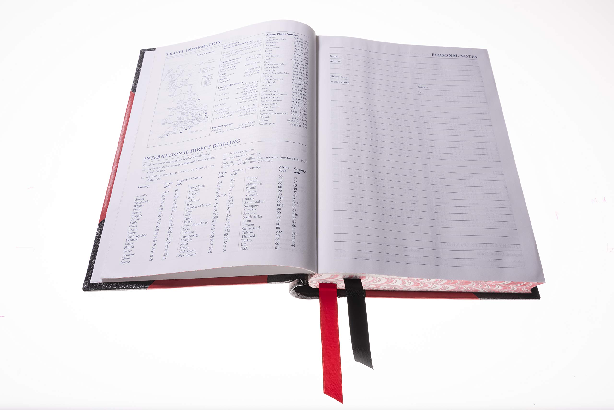 Collins Agenda da scrivania standard 2024, formato A4, due pagine per giorno, agenda aziendale e organizer, da gennaio a dicembre 2024, giornaliera, rossa, 42,15-24