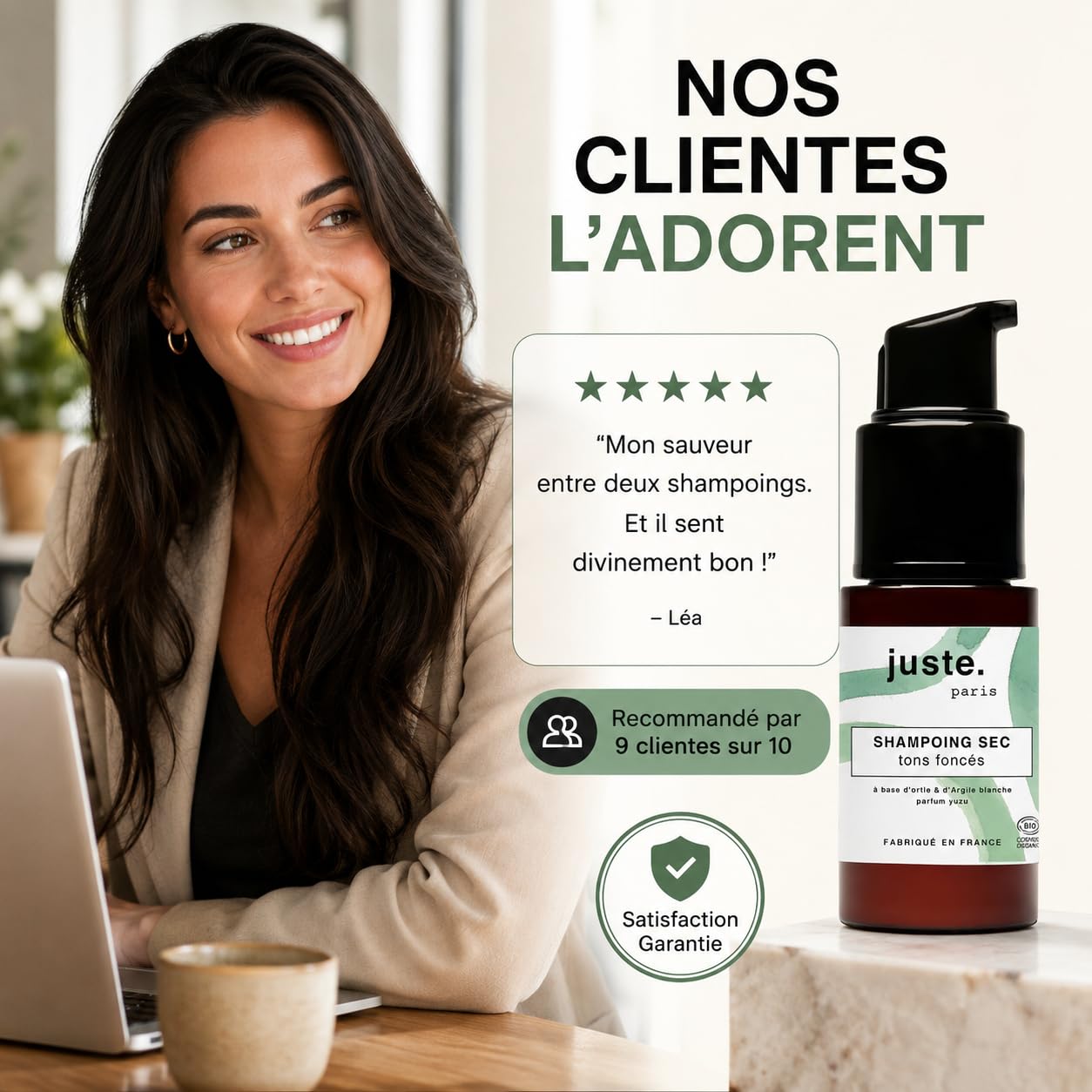 Paquete de champú seco en polvo orgánico oscuro + recargas, 100 usos en total, absorbe el sebo, reda volumen y frescura – Fórmula natural sin aerosol – Perfume Yuzu