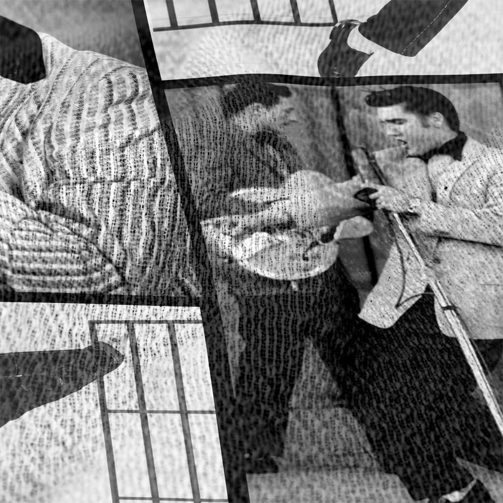 LOGOVISION Elvis Blanket, 50"x60" Photo Collage Woven Tapestry Cotton Blend Fringed Throw Blanket - Image 4