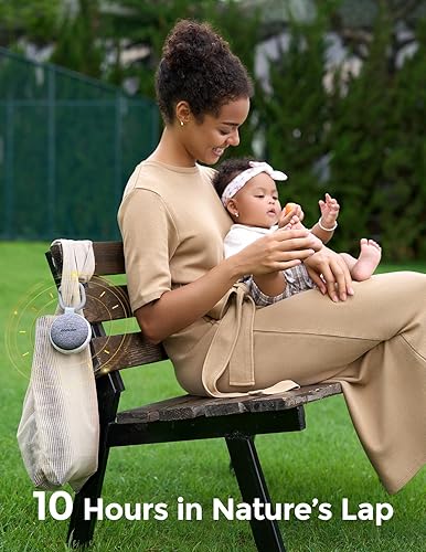 Miniatura 7 de Momcozy Máquina de sonido portátil con luz nocturna, máquina de sonido de ruido blanco para bebé, 20 sonidos relajantes, terapia de sonido, energía