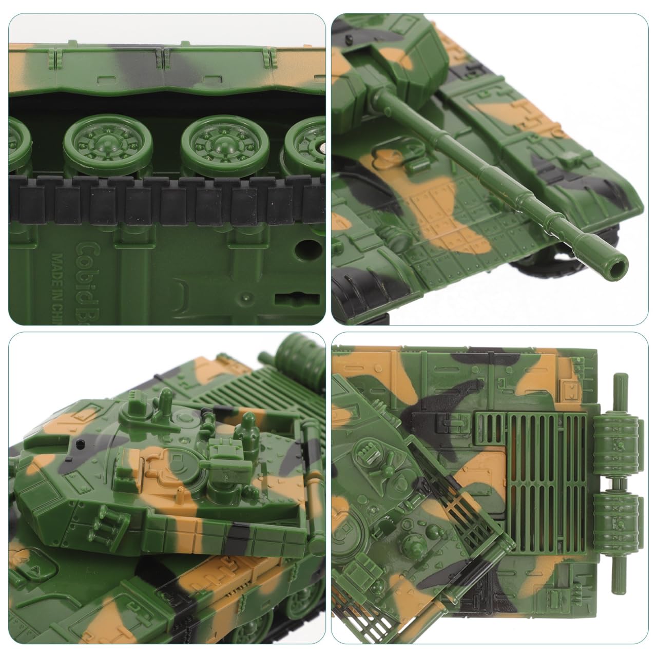 Modelos de tanques de plástico para niños, juguetes de vehículos, decoración de cubierta para niños y niñas 6