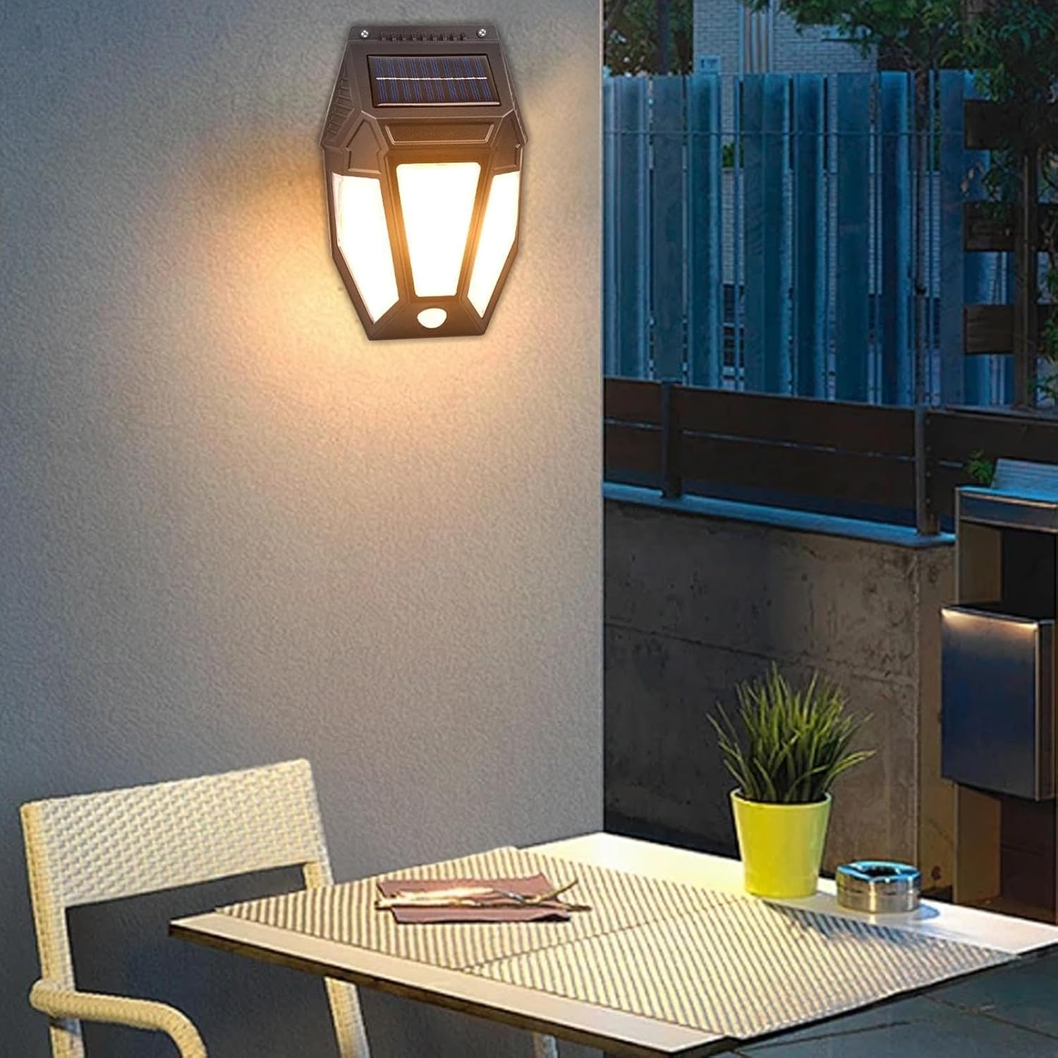 Solar Lights Outdoor, Solar Wall Powered Deck Lights with Tungsten Bulbs, Garden 3 Modes LED Wall Lamp for Outdoor, Yard, and Landscape, Perfect for Bright and Energy-Efficient Lighting
