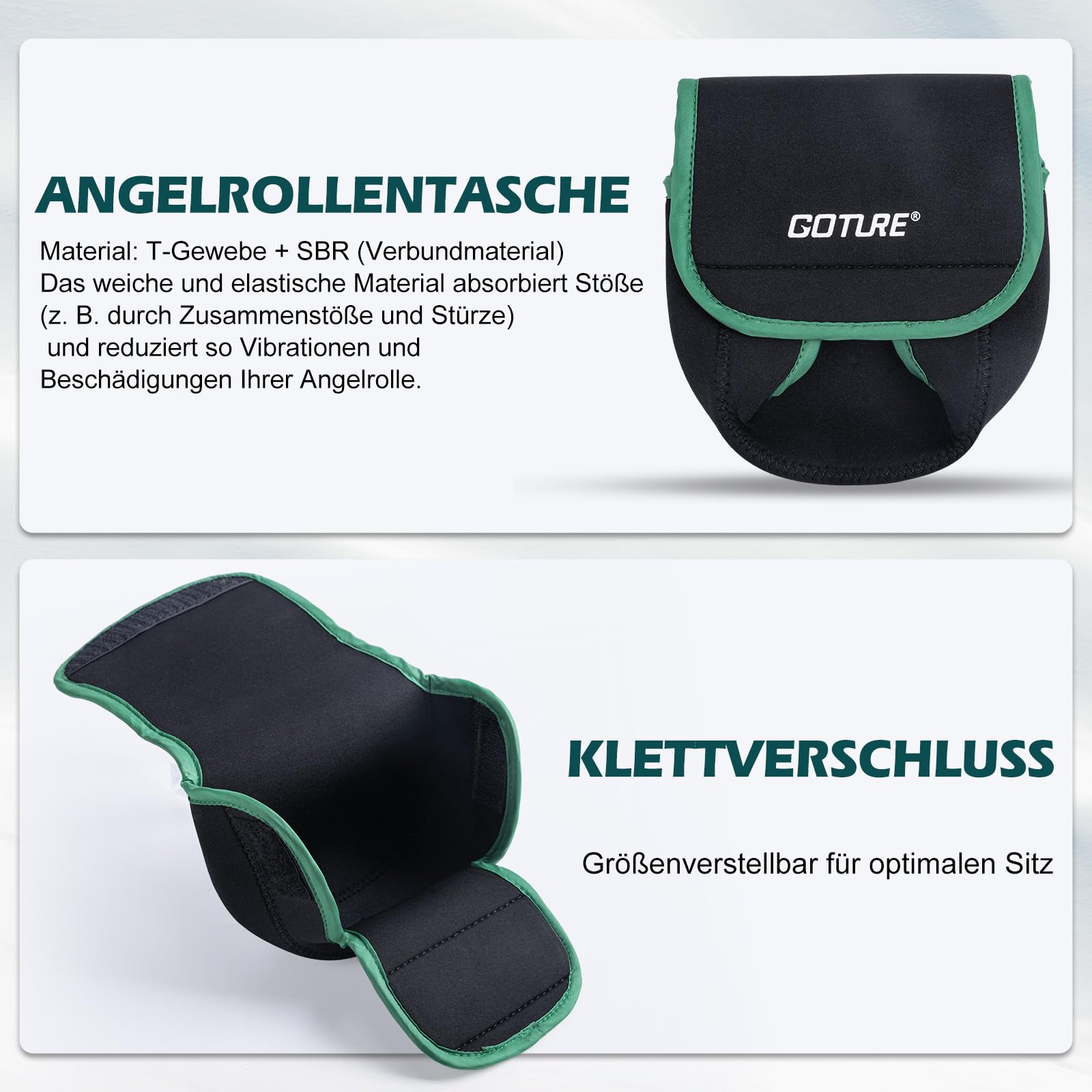 Goture Angelset mit Teleskop-Angelruten (24T Carbon),1,8m/2,1m/2,4m/2,7m I Angelrute Set Komplett 5.2:1 Spinnrolle, 150m/14kg Schnur, Köderbox & Tragetasche – für Salz-/Süßwasser, Reisen–Angelgeschenk