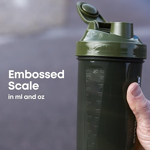Miniatura 3 de Smartshake O2GO ONE - Paquete de 4 botellas mezcladoras de proteínas de 20 onzas, almacenamiento incluido, tapa de rosca a prueba de fugas, sin BPA,
