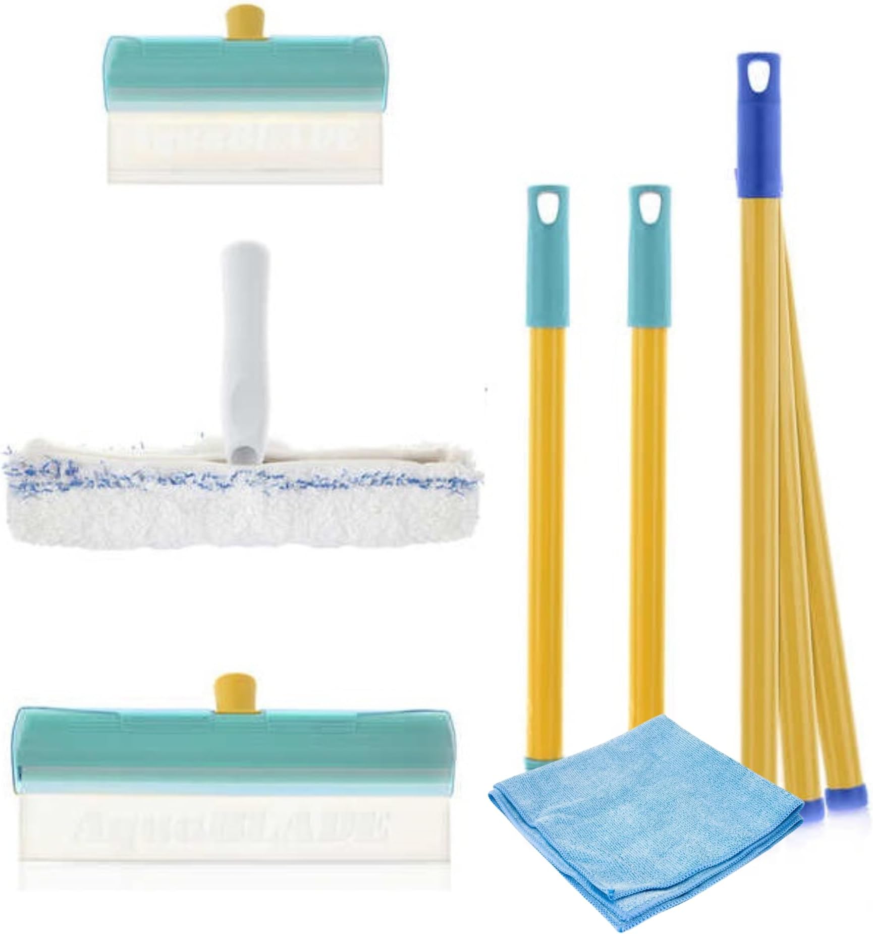 Raclette De Fenêtre 3 En 1 Avec Vaporisateur D'Eau En Microfibre, Kit