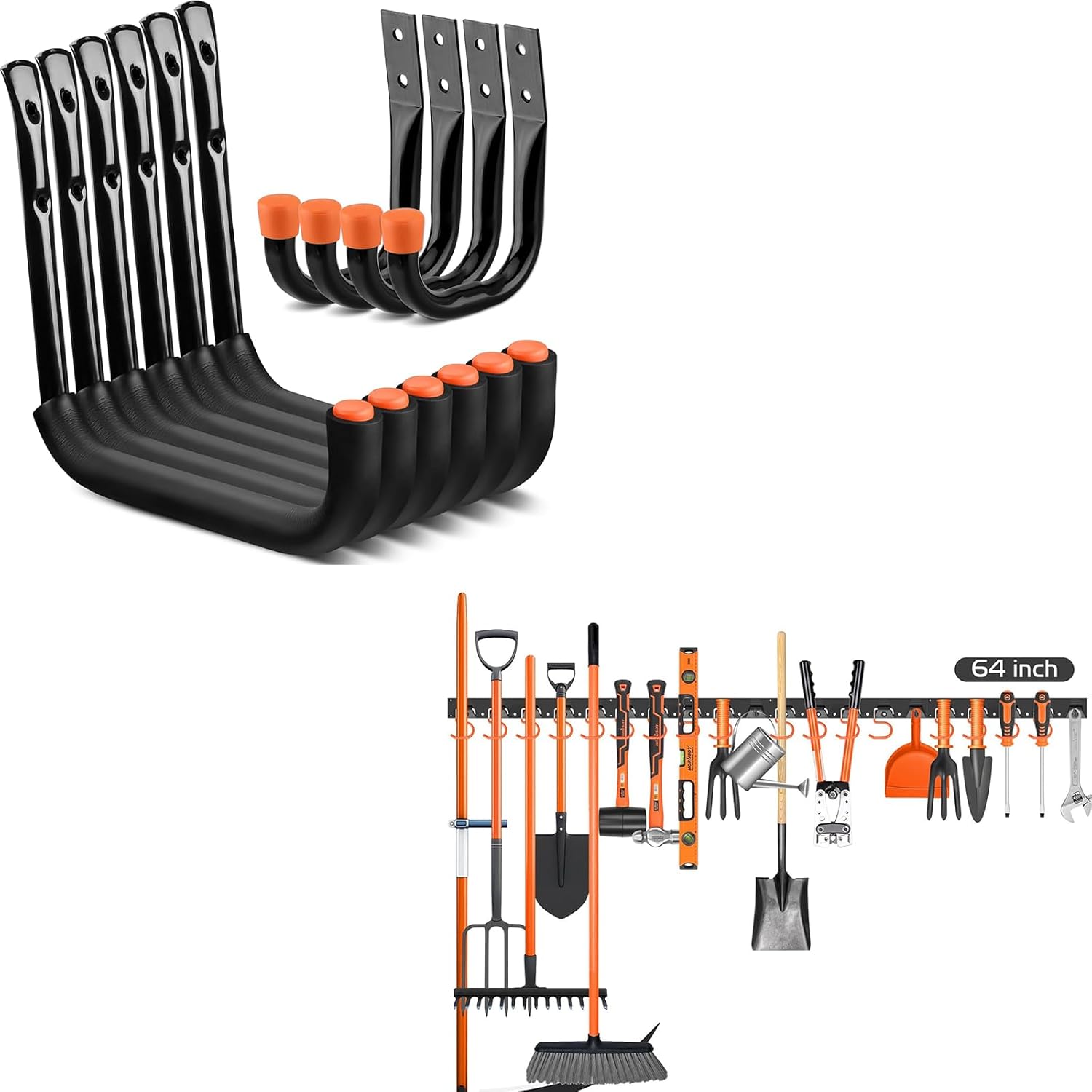 HORUSDY Garage Hooks, Wall Mount Tool Organizer