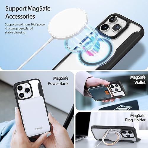 Miniatura 3 de DUX DUCIS Funda para iPhone 15 Pro compatible con Magsafe, a prueba de golpes, funda de protección completa tipo cartera con ranura para tarjeta de