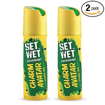 Set Wet Charm Avatar Deodorant & Body Spray Perfume For Men, 150 ml (Pack of 2)