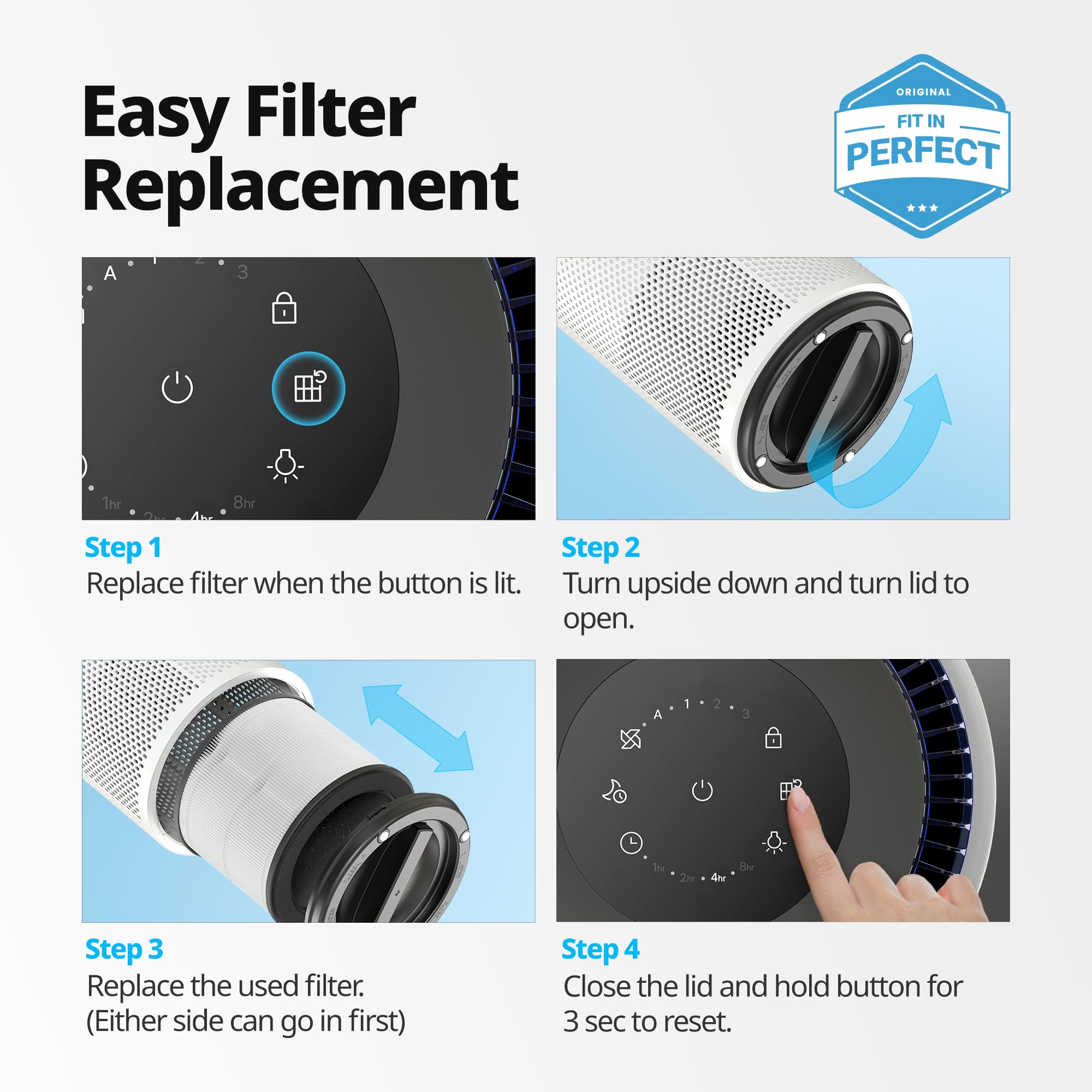 Coway Airmega 100 - Juego de filtros de repuesto para purificador de aire, HEPA verdadero y filtro de desodorización