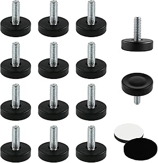 BDS-HOME 14pcs 1/4” Thread Furniture Leveling feet, Adjustable Furniture Levelers Feet for Tables Cabinets Chairs Stool Legs Adjusting (NO T-Nuts)
