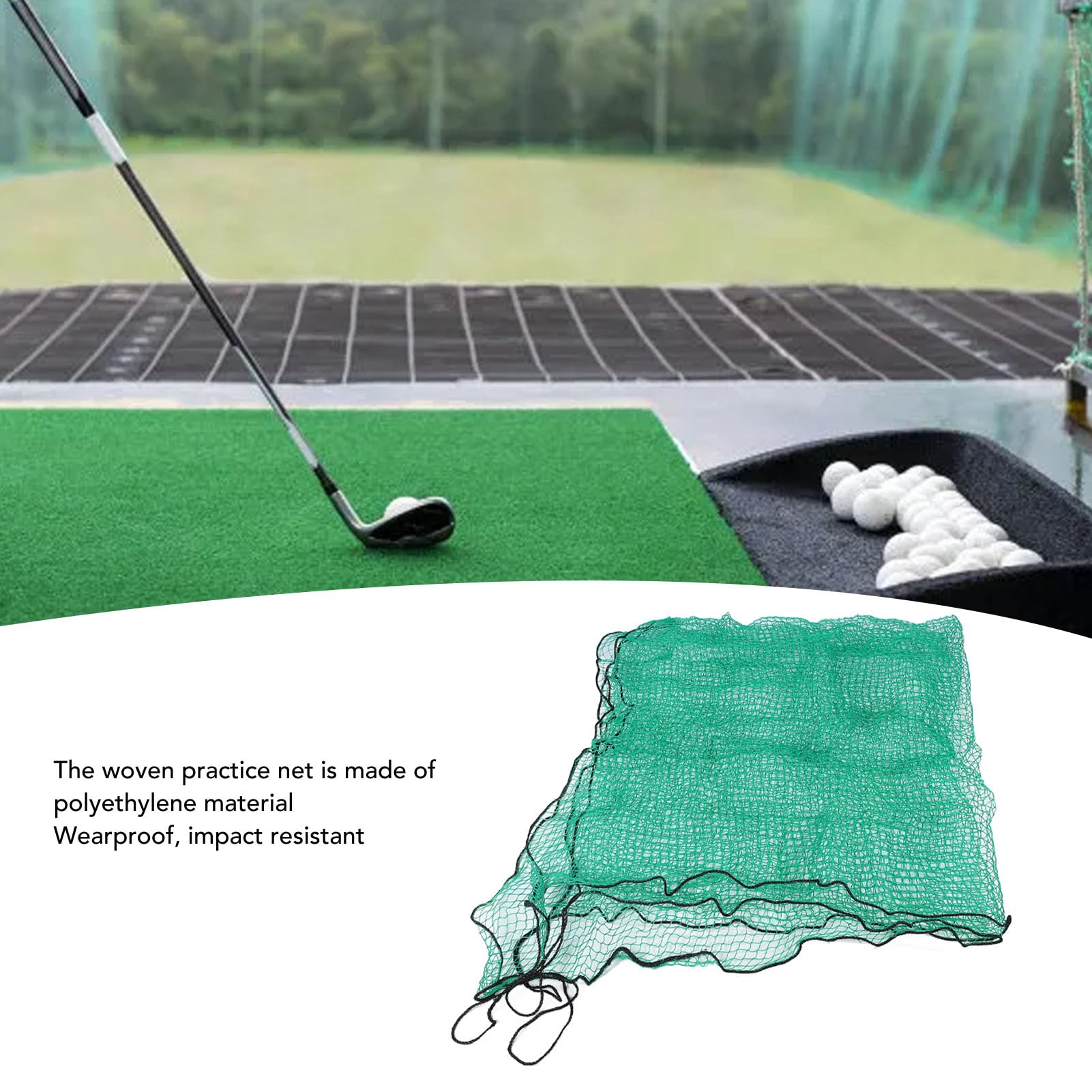 Golf Practice Net, 9.84 x 9.84ft Outdoor Sports Netting Hitting Net Heavy Duty Mesh Net Bird Netting for Baseball Soccer Football Indoor Outdoor