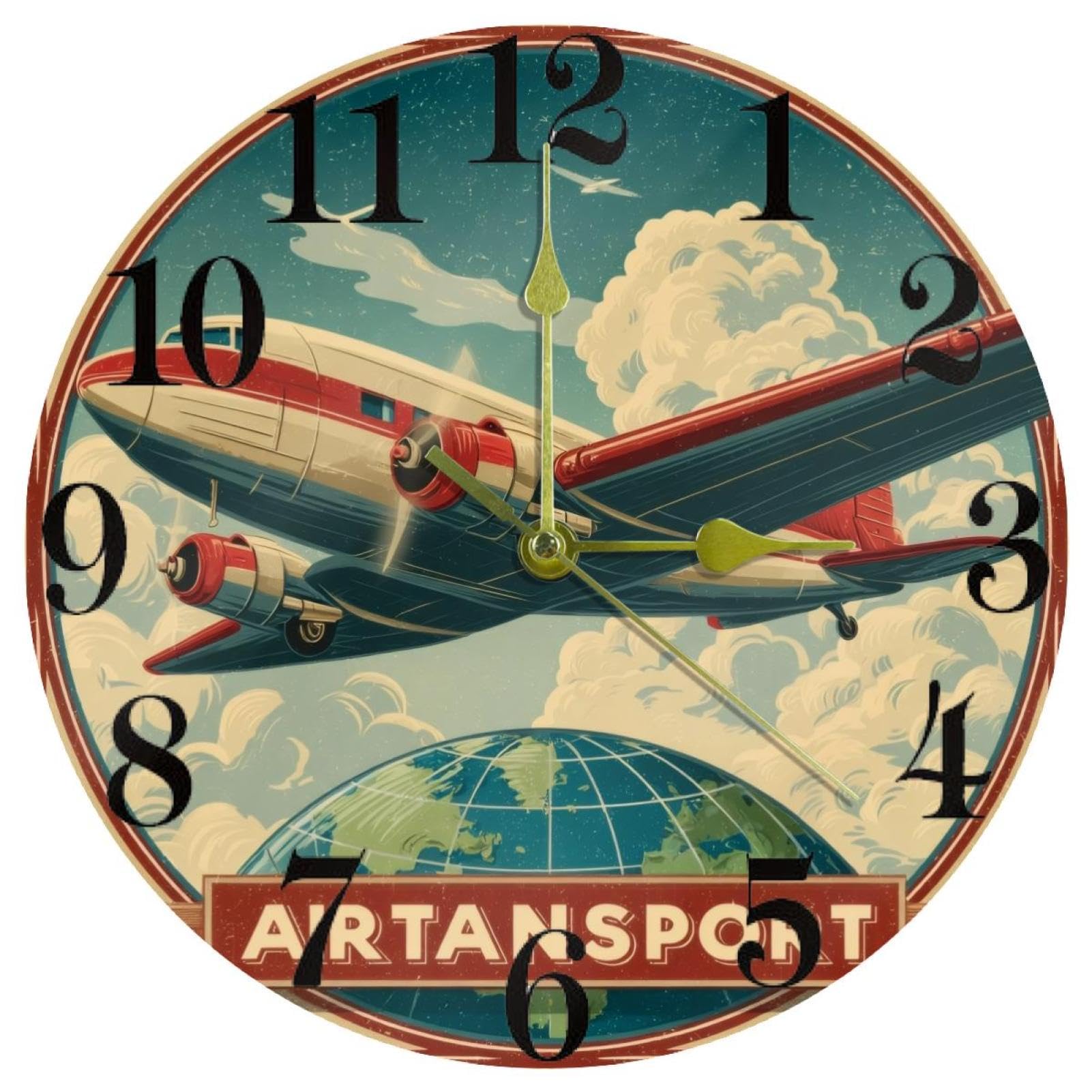 Horloge murale sans tic-tac pour école et bureau avec quartz précis