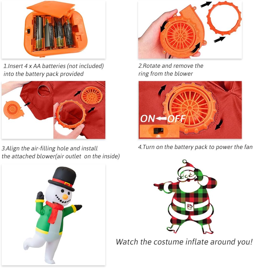 Inflatable Blow Up Costume for Adult Christmas Halloween Party Cosplay Suit Men Women Full Body Funny Costume