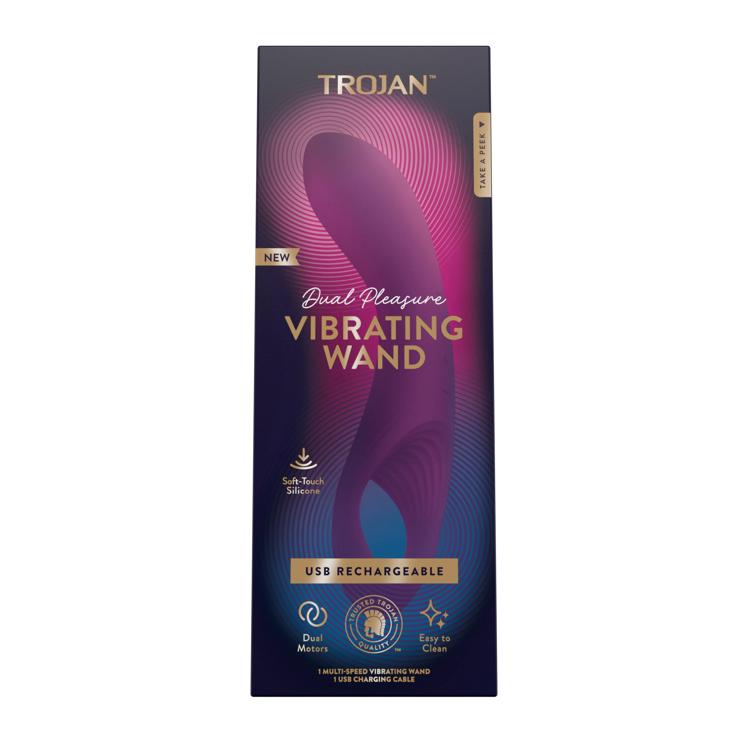 tandem trojan vibrations walmart Trojan Dual Pleasure Vibrating Ring for Couples, 8 Vibration Speeds, USB  Rechargeable, Easy to Clean, 1 Count main image 1