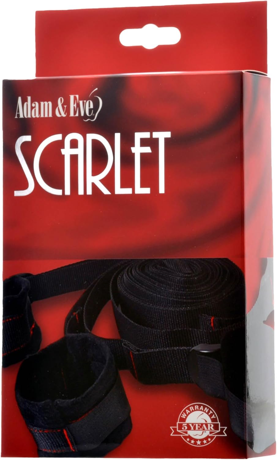 Adam & Eve Scarlet Couture Bed Bondage System, Adult Sex Toys & Furniture for Kinky Couples, Restraint Gear & Accessories for Women Pleasure, Self Bondage Cuffs Fits Any Bed Size, BDSM Kit