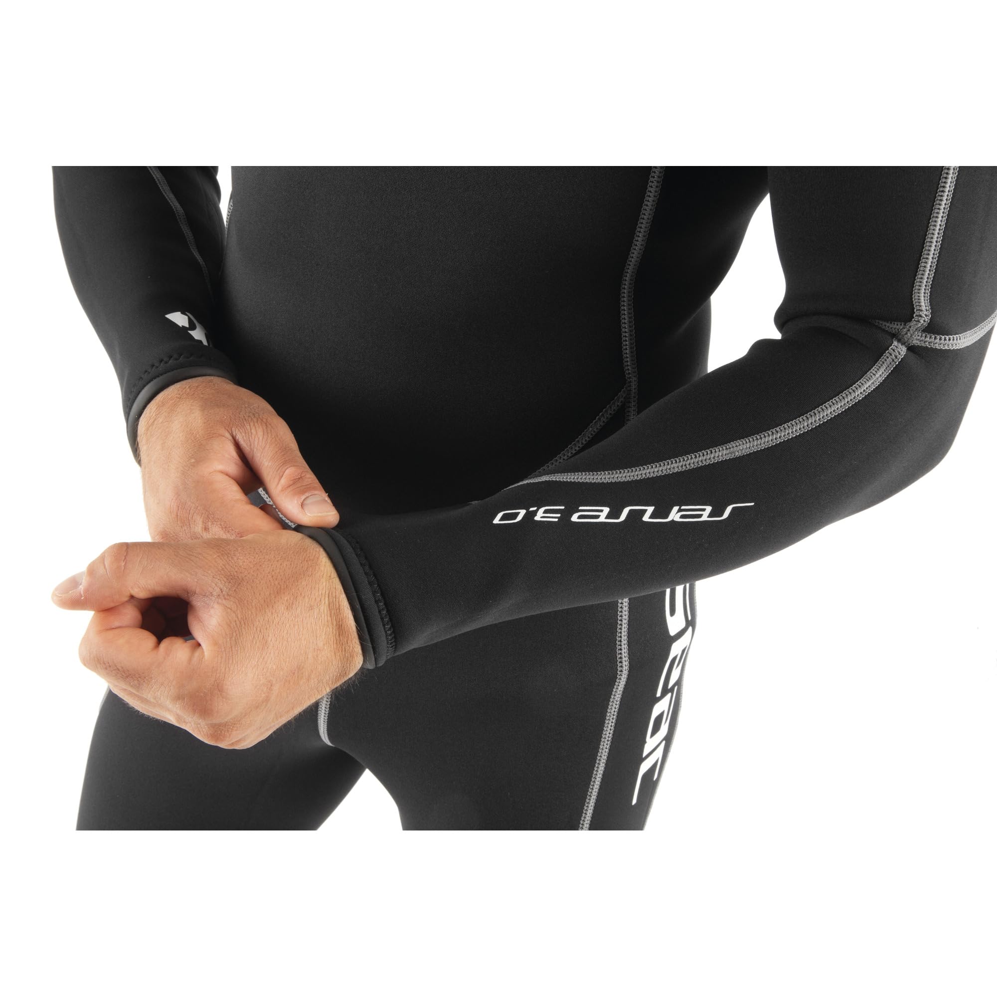 SEAC Sense Long Man, Einteiliger Nass-Neoprenanzug ohne Kapuze für Schnorcheln und Tauchen, 3 mm Neopren