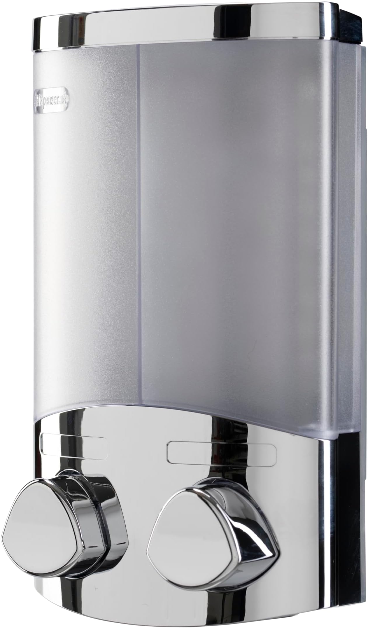 Croydex Wall Mounted Soap Dispenser - Eliminates Shower Clutter, Easy to Refill and Has a Pre-Measured Pump for Your Shower Gel, Shampoo and Conditioner, Mount On Corner or Flat Wall (Chrome, 2x320ml)