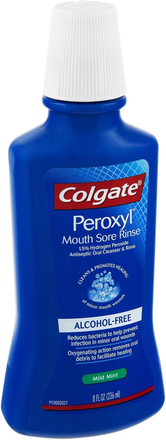 Colgate Peroxyl Antiseptic Mouthwash and Mouth Sore Rinse