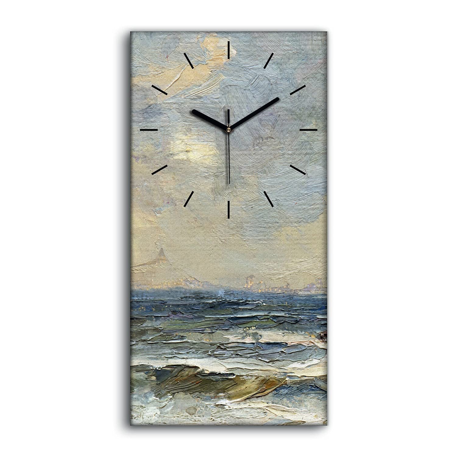 Horloge sur Toile Sans Tic-Tac 30x60cm Tableau Horloge Chambre Calme