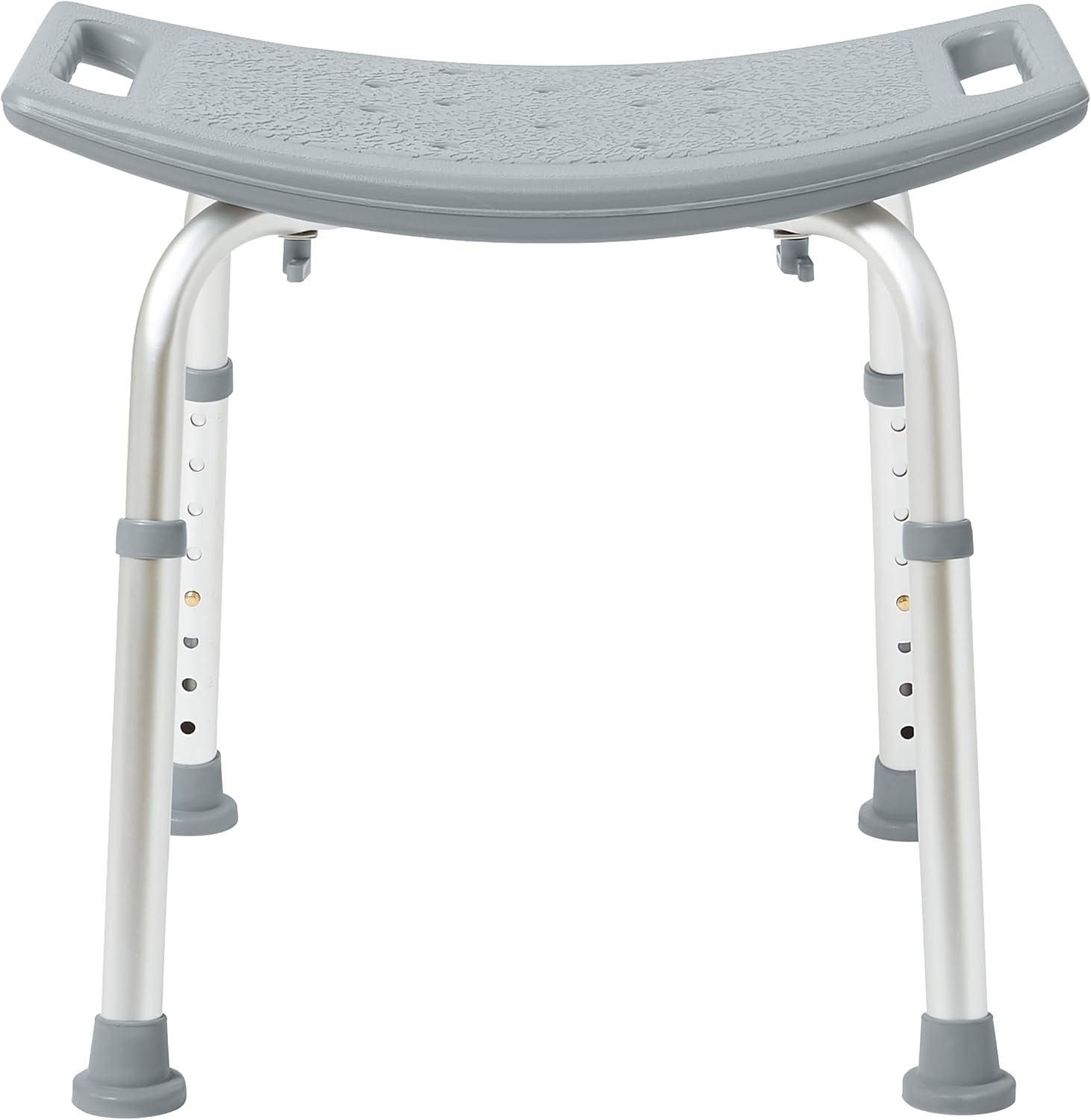 Dr. Dunley Bath Chair for Seniors, Shower Seat with Back, Suction Feet, Non-Slip Adjustable Height Shower Bench for Elderly, 350lb Weight Capacity (Removable Backrest)