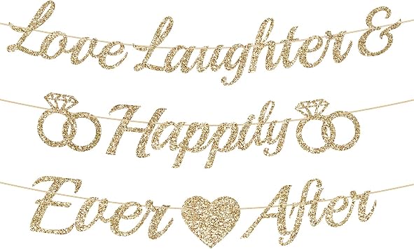 Alynta Pre-Strung Love Laughter & Happily Ever After Banner Bridal Shower