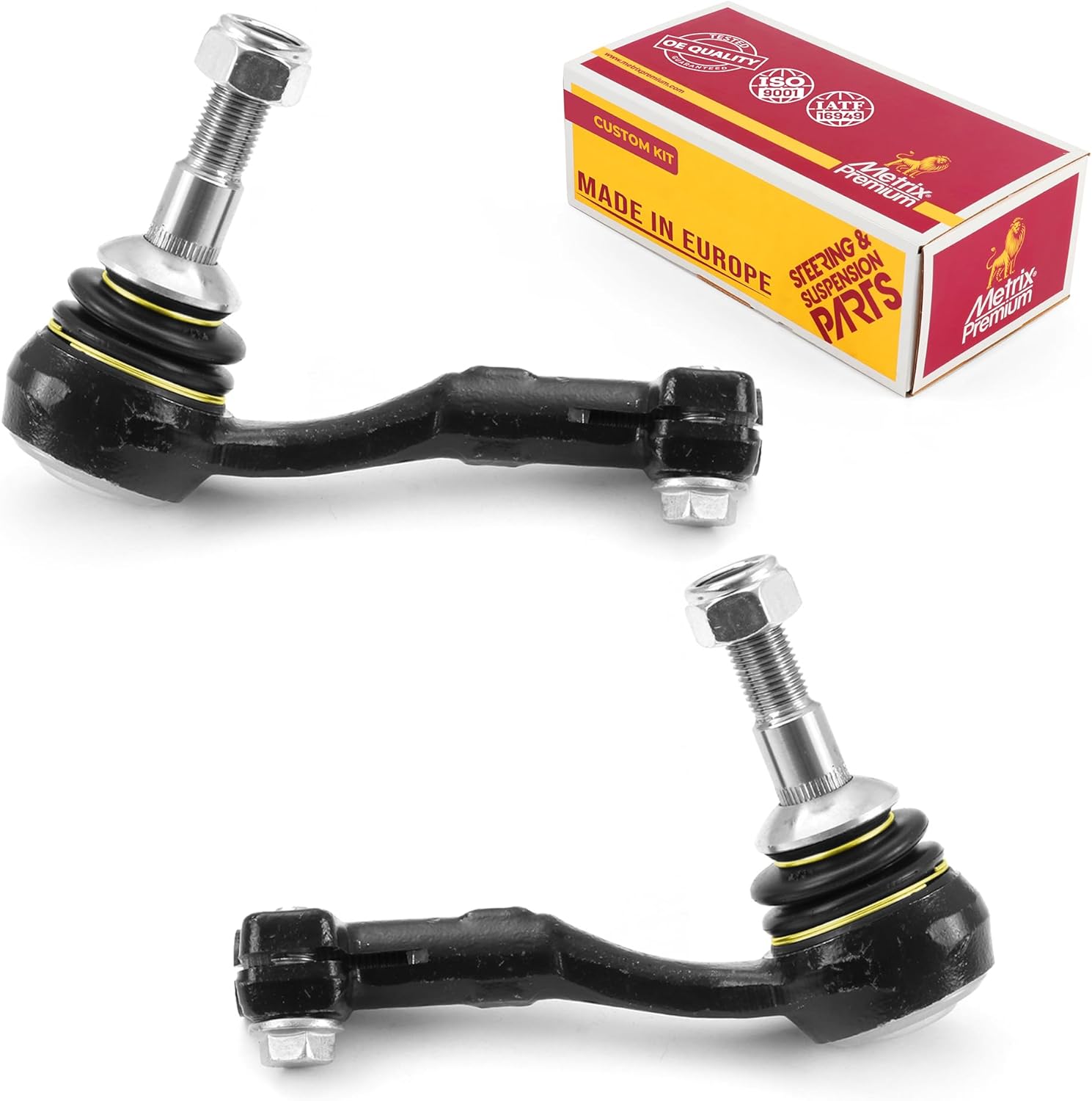 Metrix Premium Chassis Parts - Front Left & Right Outer Tie Rod End Kit Fits 05-12 BMW 120i (Mexico), 06-10 130i (Mexico), 06-11 323i, 06 325i, 06 330i, 07-11 328i, ES800662, ES800663, Made in Europe