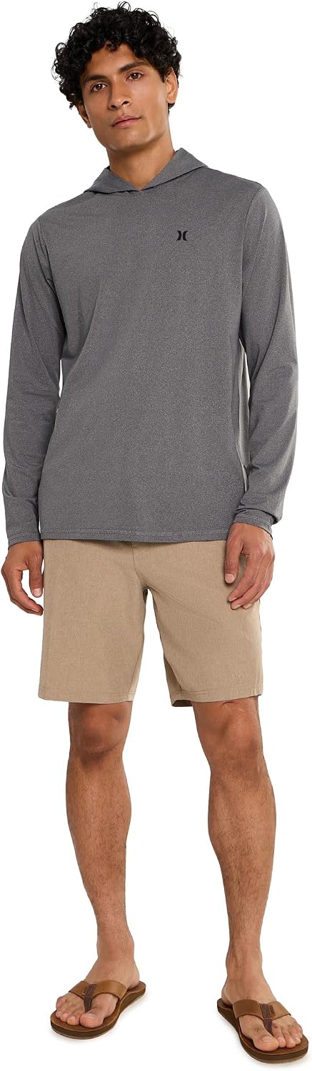Hurley Mens Hybrid Hooded UPF Long Sleeve