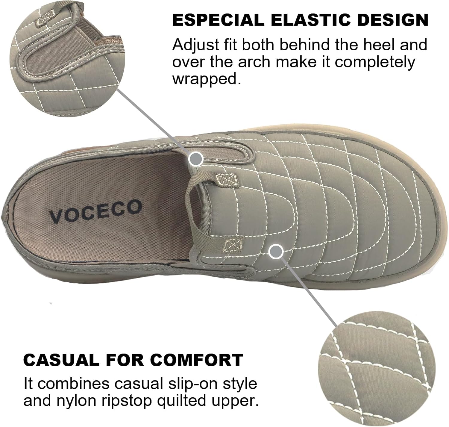 Men's Arch Support Slippers Orthopedic Plantar Fasciitis Relief Slip-On Indoor Outdoor Camping Walking Loafers Casual House Shoes - Image 6
