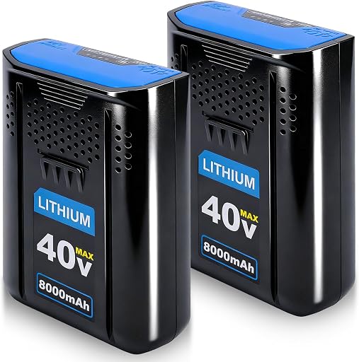 2 Pack 40V 8.0Ah High Capacity Replacement for Kobalt 40V Battery 8000mAh Compatible with Kobalt 40 Volt Battery Lithium ion (Li-Ion) KPM1040A-03, KM-1640-06, KM 4040-06 Cordless Power Tool (Bule)