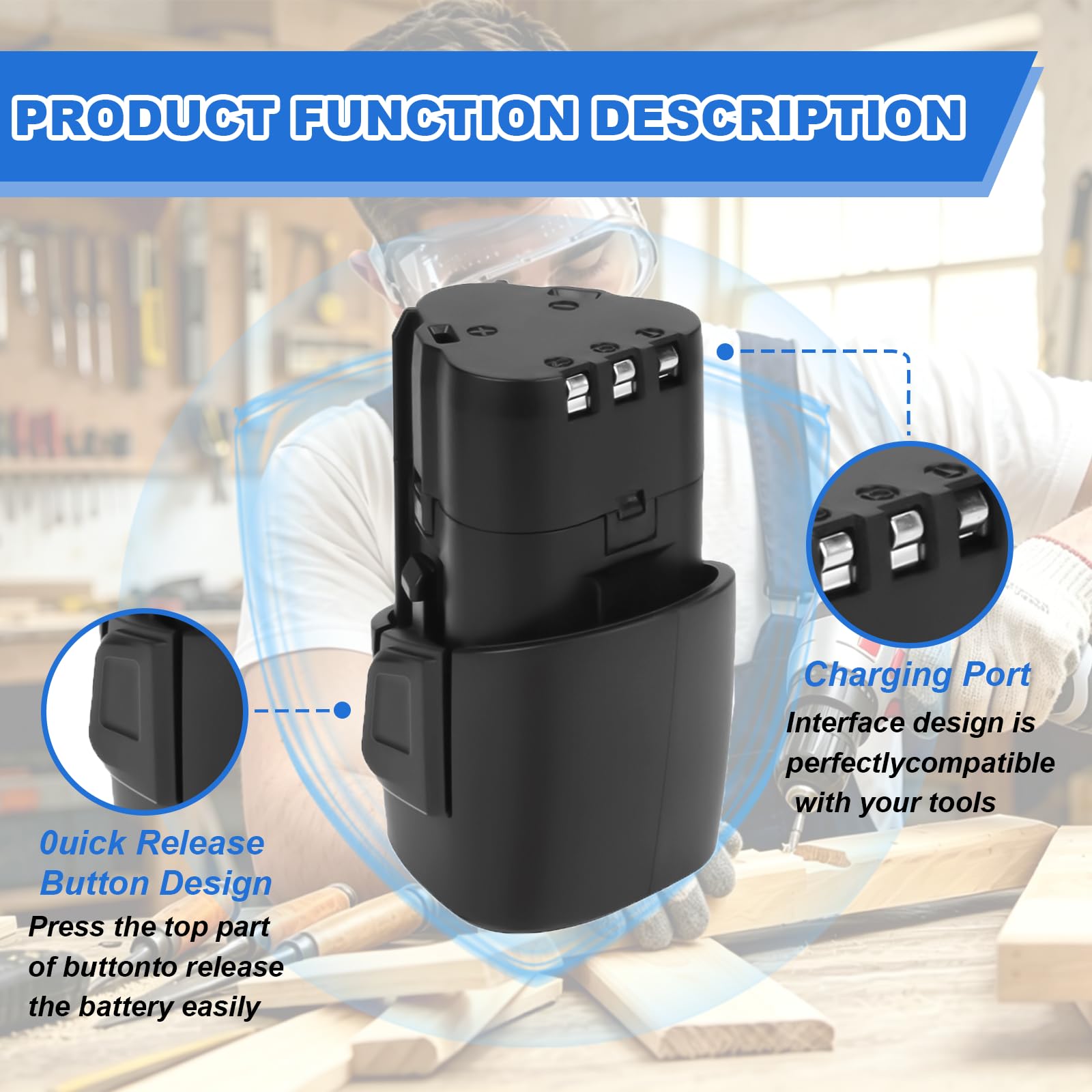 2X 10,8V 3500mAh Batterie de Rechange pour Stihl HSA 25