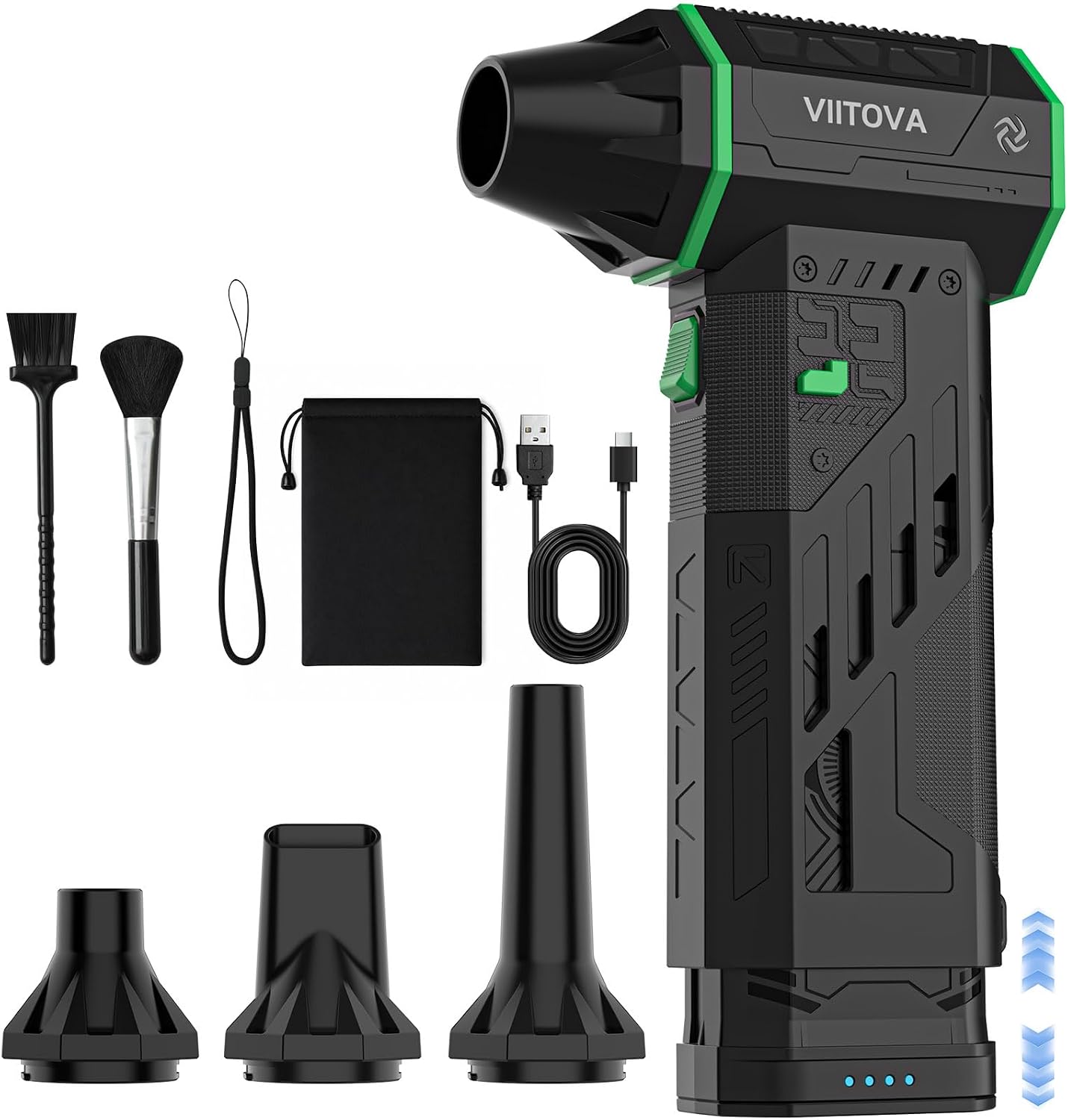 180,000 RPM Electric Compressed Air Duster,3-Speed Adjustable, Cordless