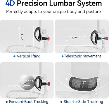 SIHOO B300 Pro Ergonomic Office Chair with Footrest, 4-Way Lumbar Support | 6D Armrests, Adjustable Backrest &seat depth , 3D Headrest, Breathable Mesh, for Long Work Sessions, Dark Black