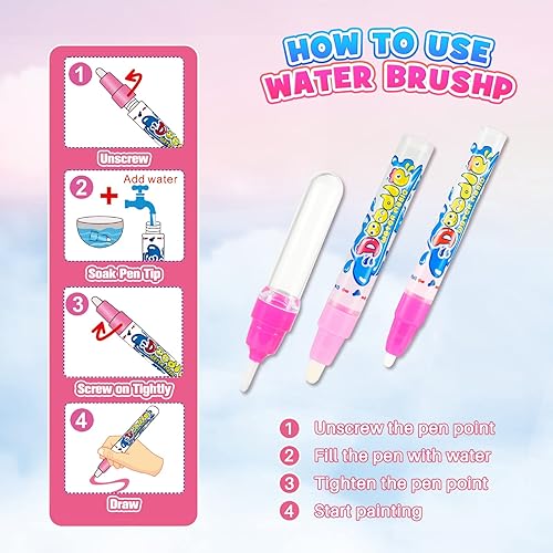 Miniatura 4 de Juguetes para niños de 3, 4 y 5 años, regalos de unicornio para niñas, tapete de garabatos de agua, juguetes educativos de aprendizaje preescolar,