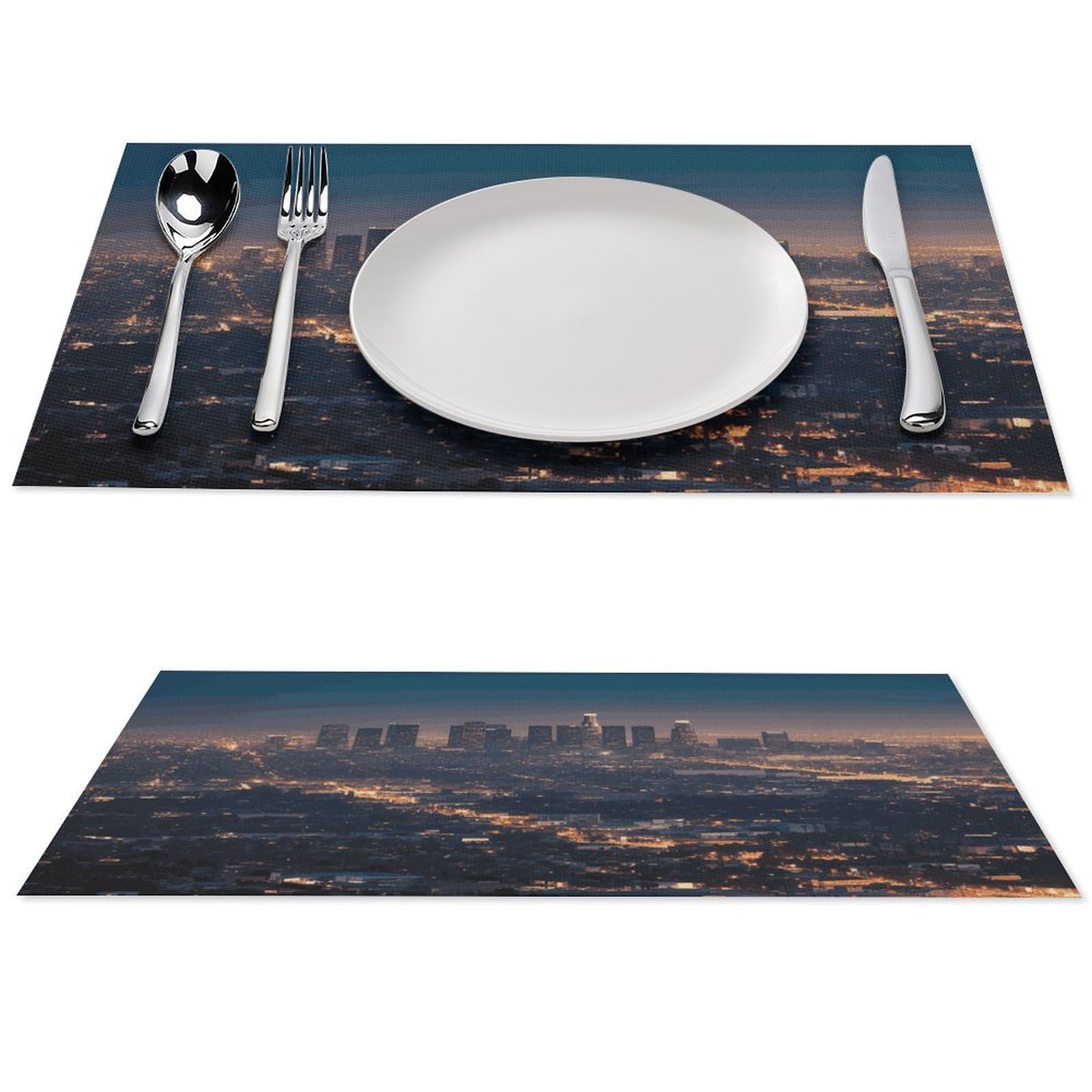 Set de table lavable en PVC motif Los Angeles pour protéger vos tables des taches