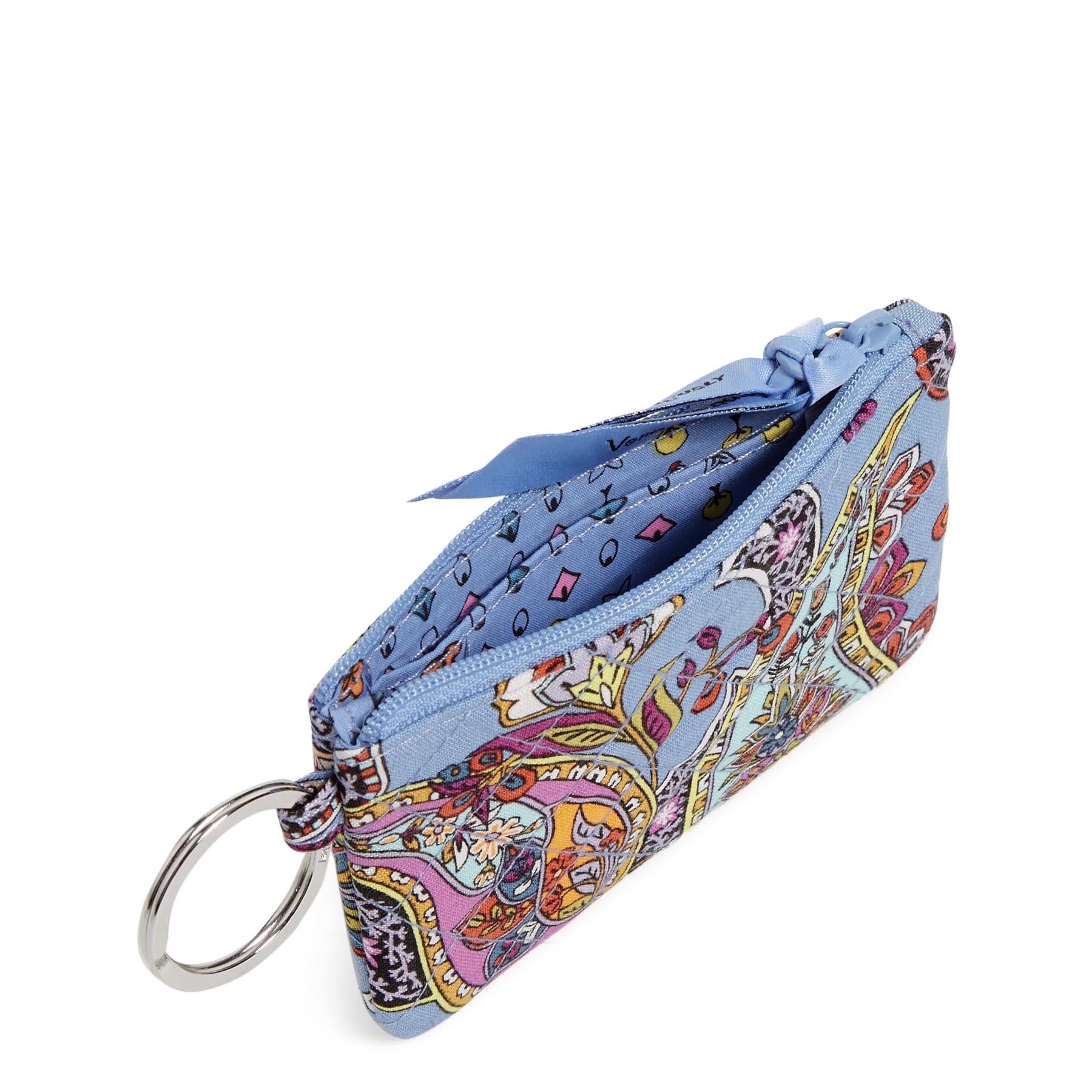 Vera Bradley Women's Cotton Zip Id Case and Lanyard Combo, Provence Paisley, One Size