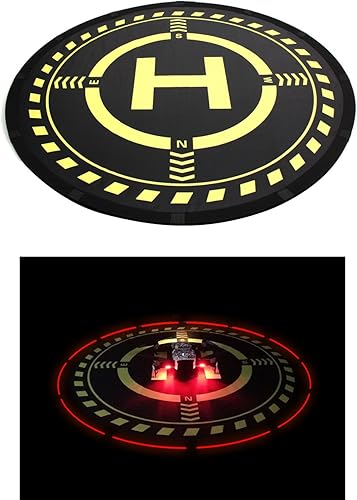 Rantow - Delantal plegable para aparcamiento nocturno, con luces LED, 27.6in, doble cara, para DJI Phantom 234, DJI MavicSparkTello, Parrot