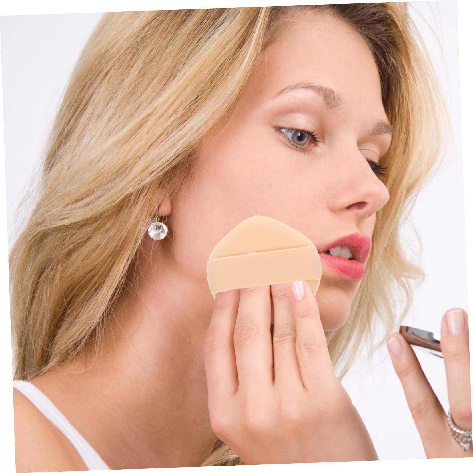 Didiseaon 16 Piezas borla para empolvarse soplo polvo cosmético esponja para licuadora maquillaje esponja maquillaje esponja maquillaje esponja aplicadora maquillaje esponja base