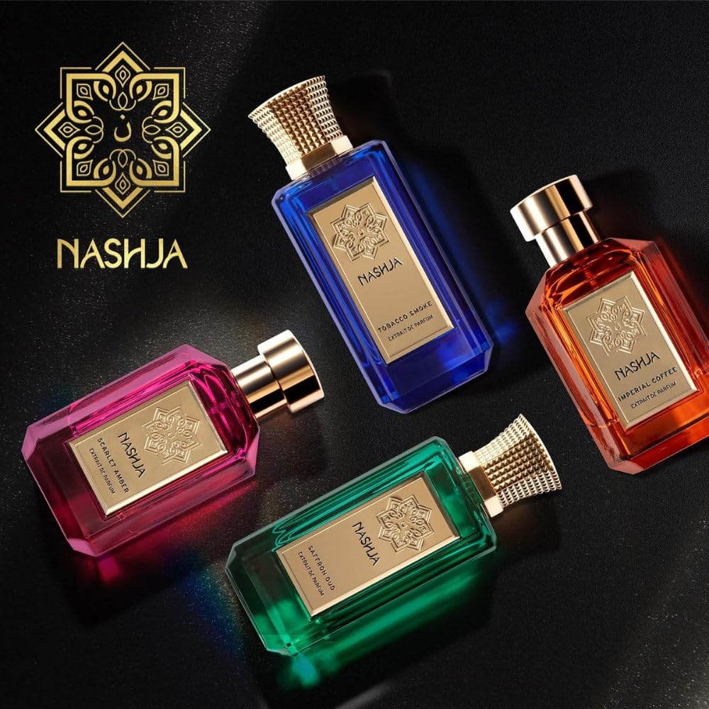 NASHJA Tobacco Smoke Extrait de Parfum 100 ml - Parfum Homme intense et séduisant - Parfum boisé et oriental avec des notes de tabac, de vanille et de bois précieux