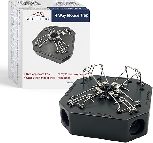 Trampa Reutilizable para Ratones - Trampas para Ratones de Captura Múltiple para Uso Interior y Exterior, Seguras para Mascotas y Niños, Diseño de