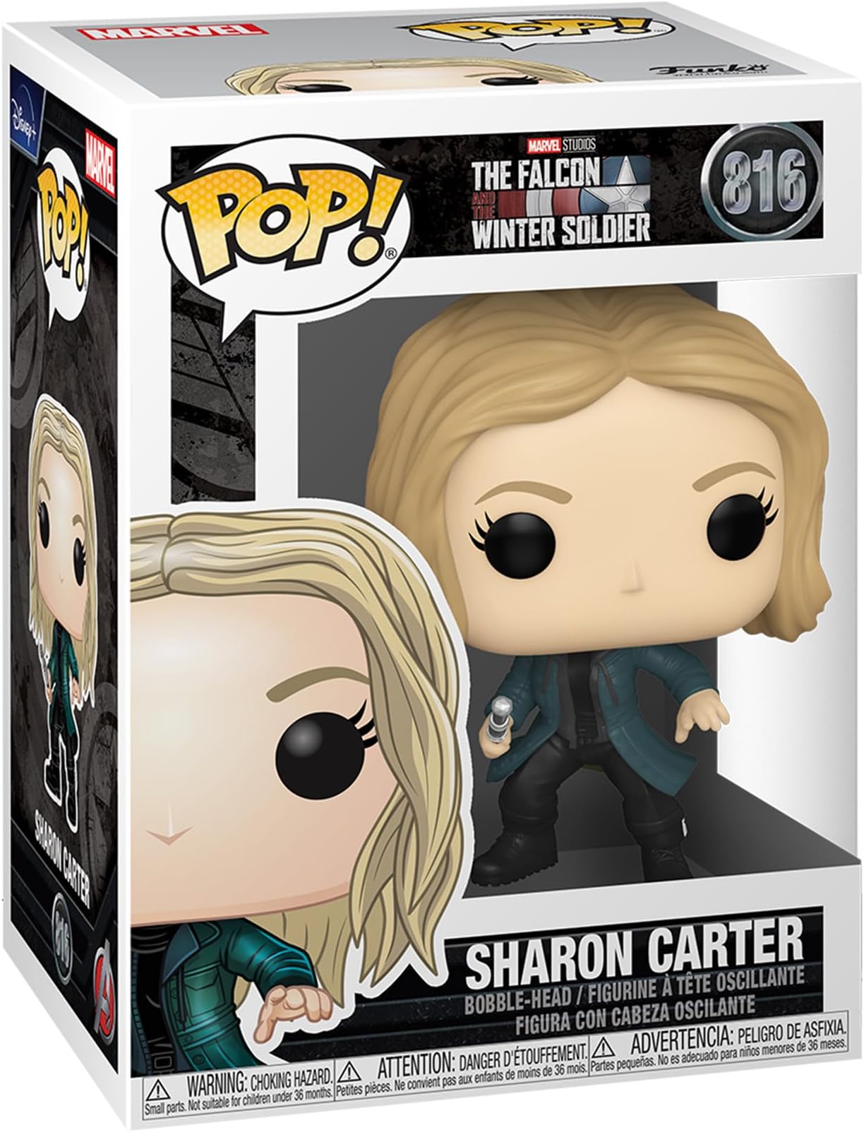 POP Marvel: The Falcon and The Winter Soldier - Sharon Carter, Multicolor, Standard