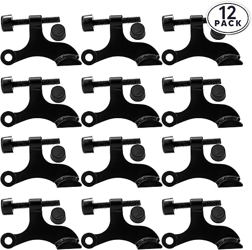 Miniatura 8 de DCC Home Decor - Paquete de 12 topes de puerta con pasador de bisagra, ajustable, resistente, protector de pared de 2.5 pulgadas de ancho con