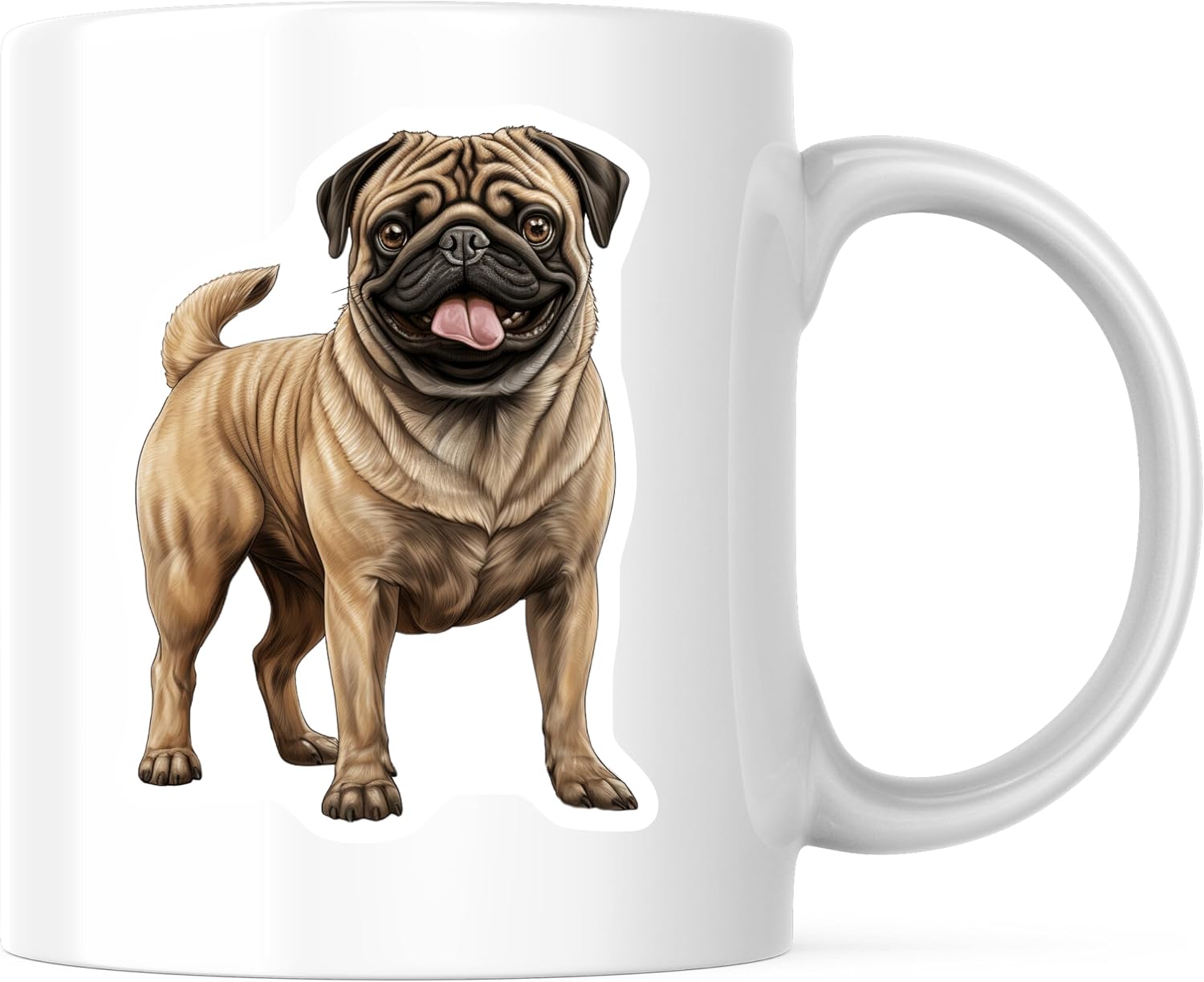 Bliss Monkey Co Pug Dog Coffee Mug 11 oz