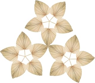 15pc Natural Dried Palm Leaves, 17.3 Inch, Beige and Brown, for Wedding Decor and Centerpieces (15pcs)