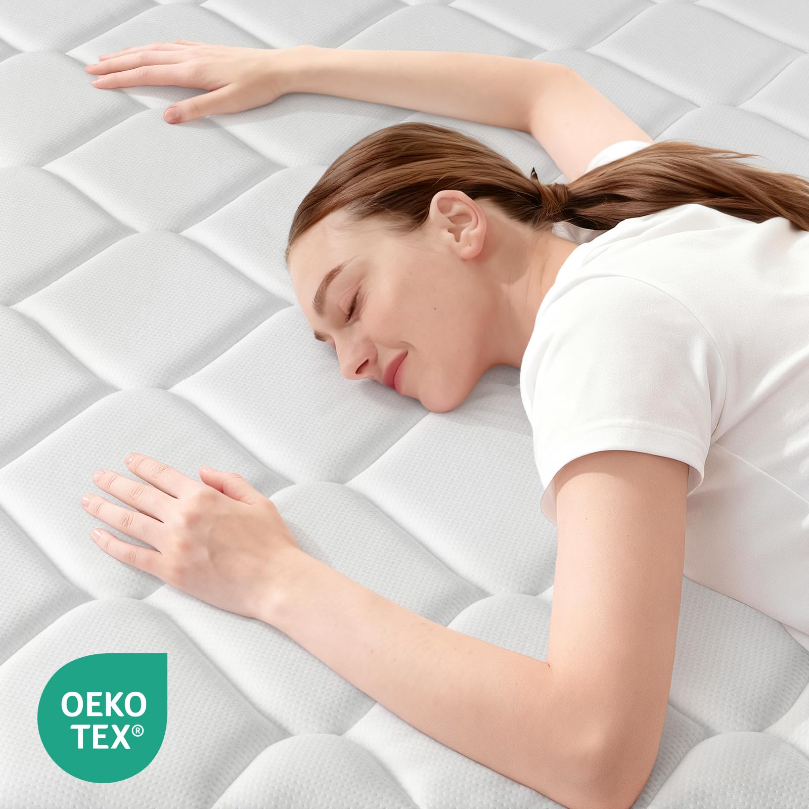 BedStory Colchón Híbrido 150x200 cm Matrimonio, Muelles Ensacados, Altura 26 cm, Ergonomico + Alta Transpirabilidad