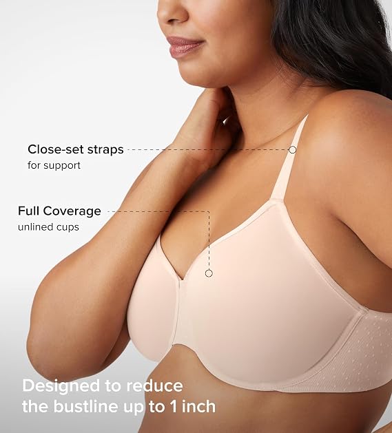 Wacoal Women's Back Appeal Minimizer Unlined Underwire Bra